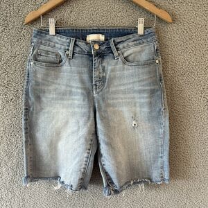 HABITUAL Shorts Womens 29 Kaylee Mid Rise Blue Distressed Cut Offs Bermudas